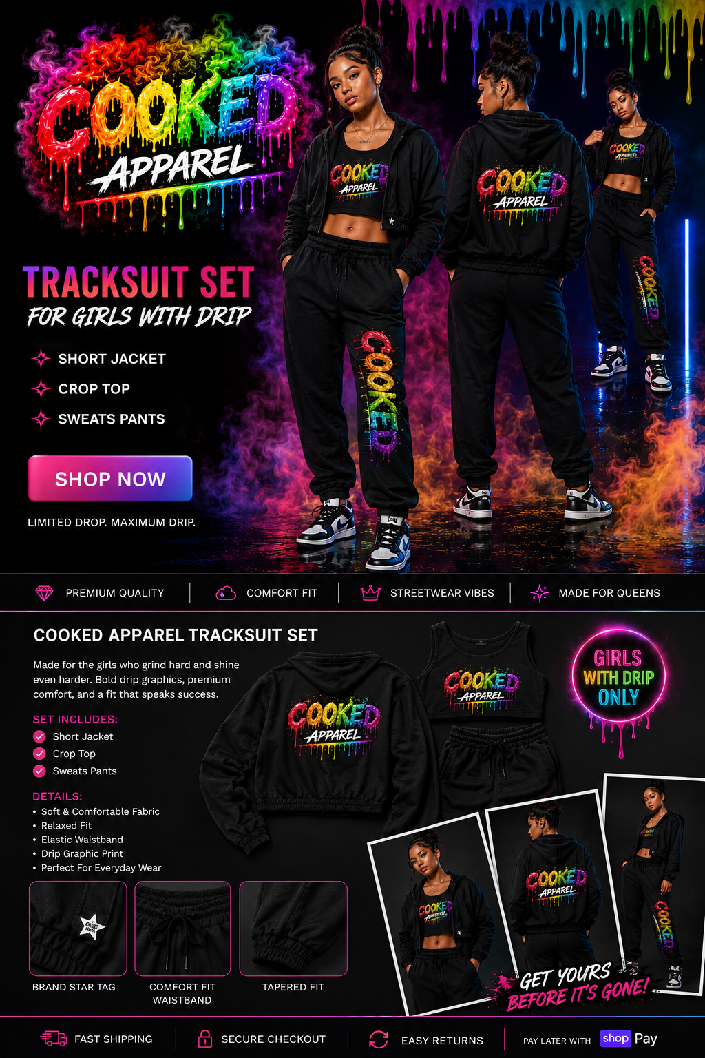 Cooked Apparel Track Set