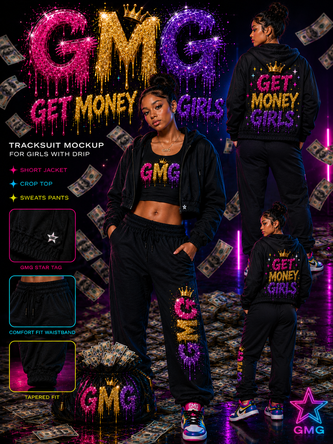 GMG GIRLS TRACK SUIT DRIP