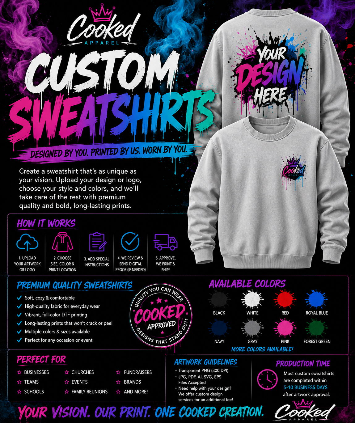 Custom sweatshirts